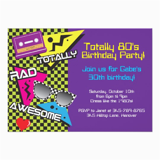 80s theme Birthday Invitations totally 80 39 S theme Birthday Party Invitations Zazzle 80s theme Birthday Invitations totally 80 39 S theme Birthday Party Invitations Zazzle