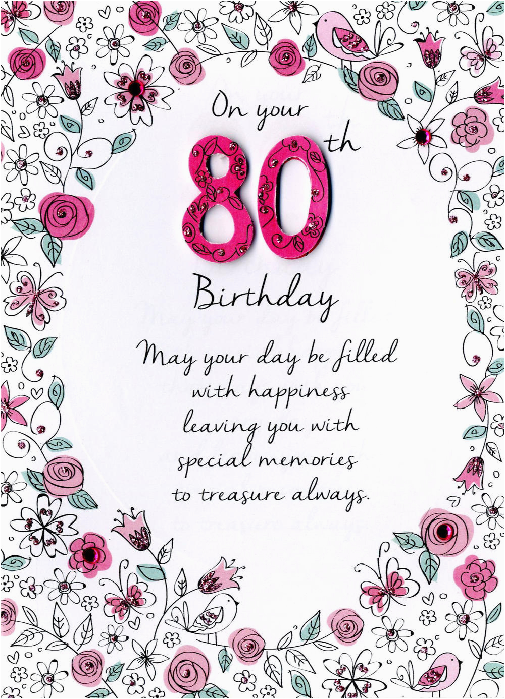80th Birthday Cards Free Printable