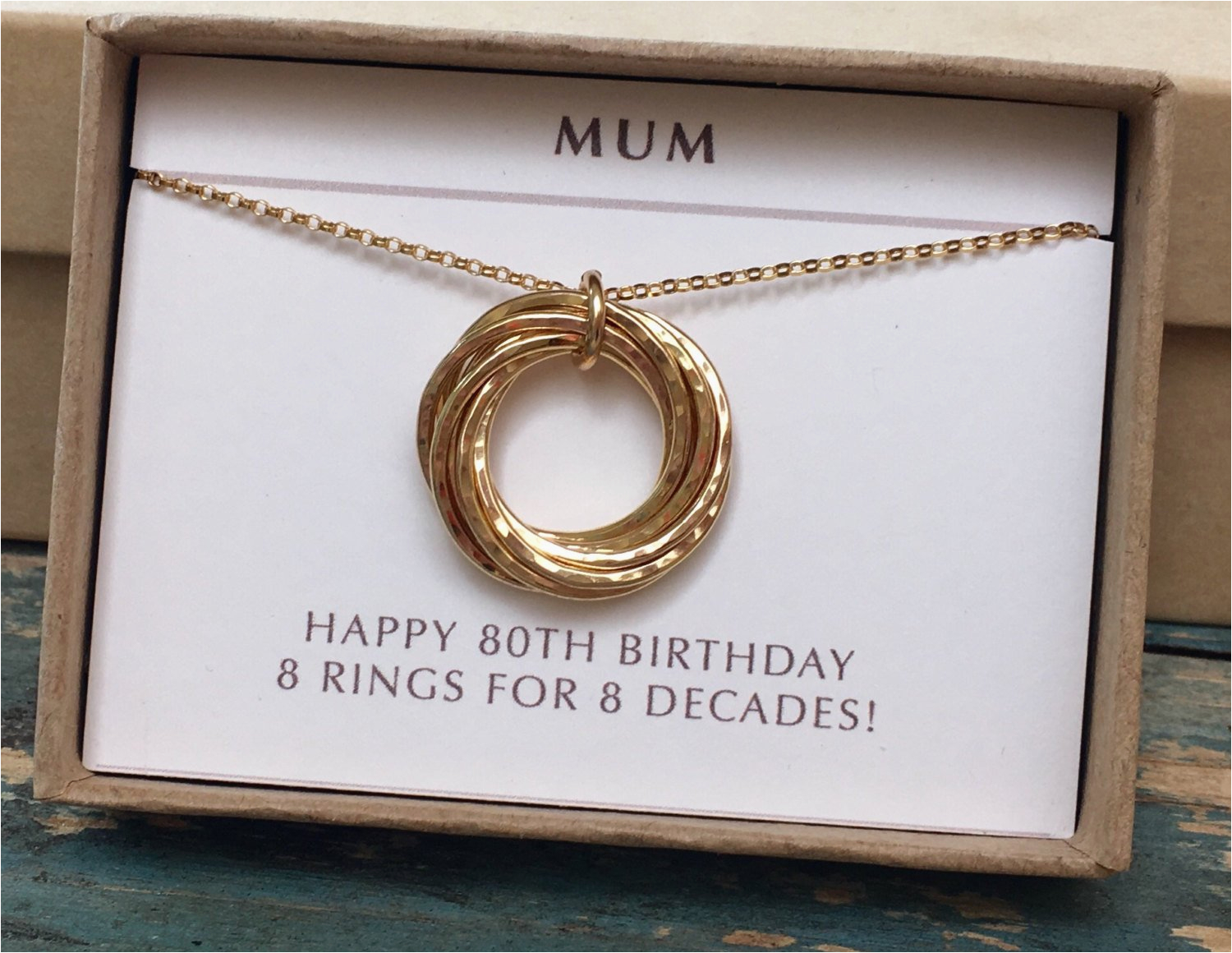 80th Birthday Gift Ideas for Her 80th Birthday Gift for Mum Gold Necklace for Mom Grandma