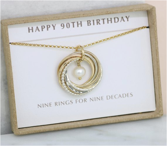 90th Birthday Gift Ideas for Her 90th Birthday Gift for Grandmother Necklace Gift for Mom