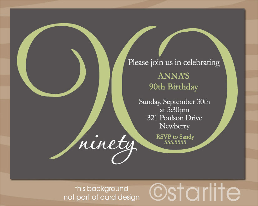 90th Birthday Invitation Wording Samples 15 90th Birthday Invitations Tips Sample Templates