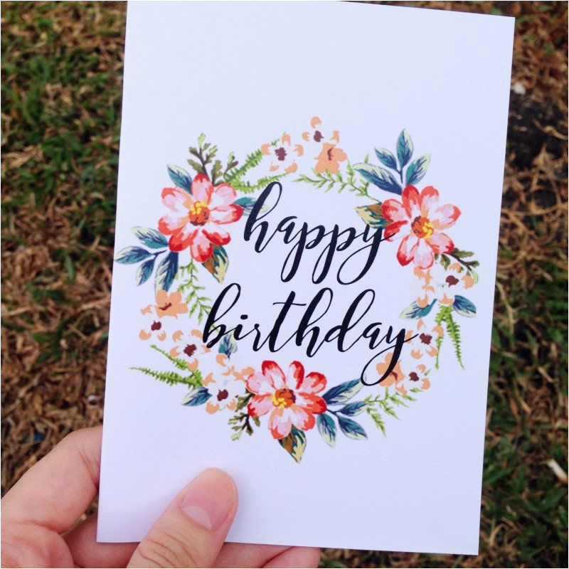 Aesthetic Birthday Cards Happy Birthday Card Print Card Printing Happy Birthday