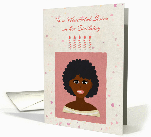 African American Birthday Cards for Sister Birthday for Sister African American Woman Card 1356254