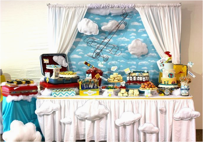 Airplane themed Birthday Party Decorations Come Fly with Me An Airplane Party B Lovely events