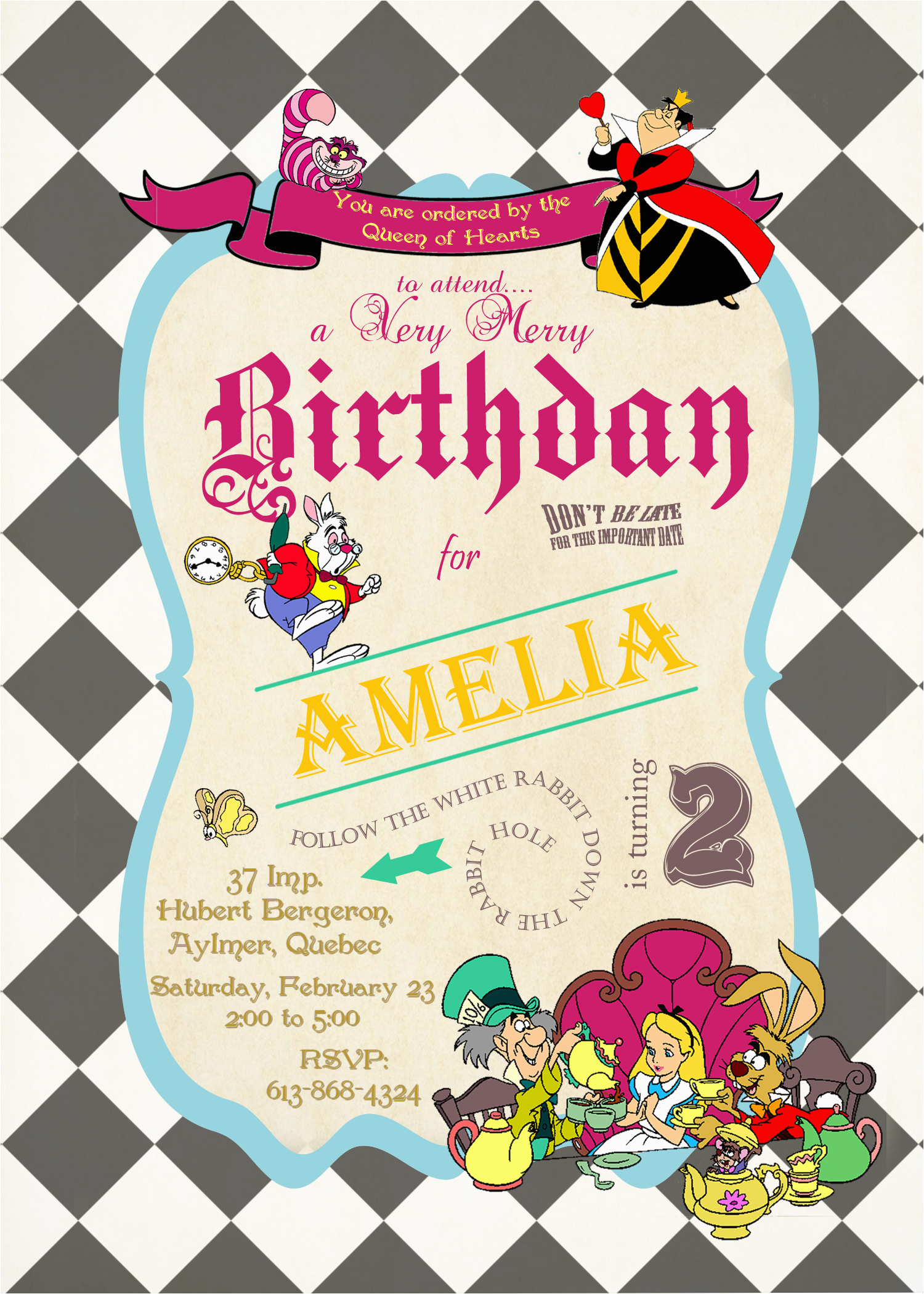 Alice and Wonderland Birthday Invitations Alice In Wonderland Birthday Invitations Drevio