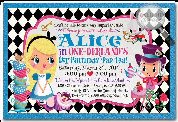 Alice In Onederland Birthday Invitations Reviews Custom Invitations and Announcements for All