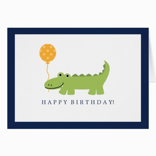 Alligator Birthday Card Cute Alligator Birthday Card Zazzle