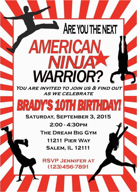American Ninja Warrior Birthday Party Invitations 17 American Ninja Warrior Party Ideas for Any Age