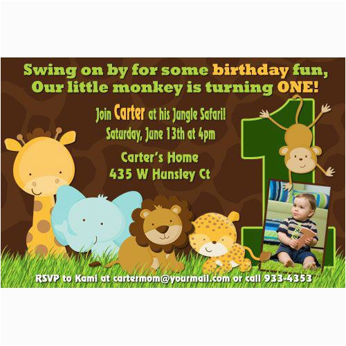 Animal 1st Birthday Invitations 17 Safari Birthday Invitations Design Templates Free