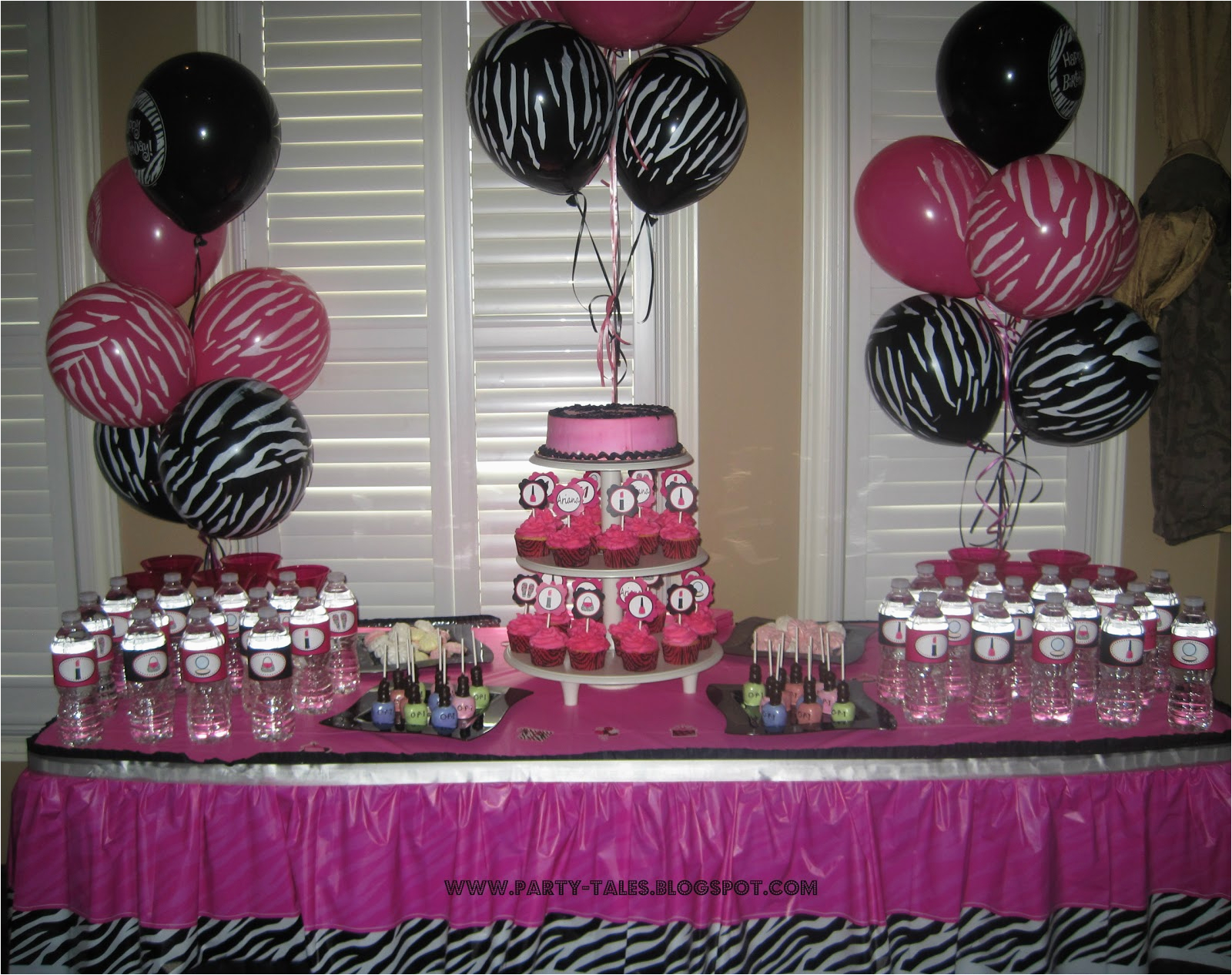 Animal Print Birthday Decorations Party Tales Birthday Party Zebra Print and Hot Pink