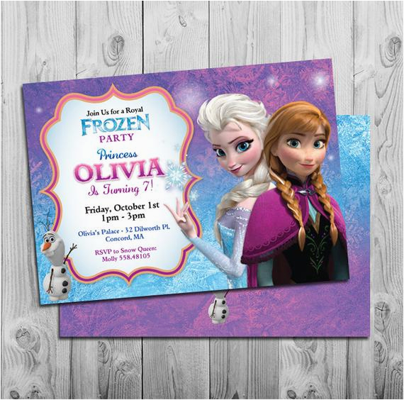Anna and Elsa Birthday Invitations Frozen Birthday Invitation Printable Frozen Birthday