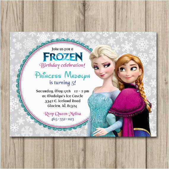 Anna and Elsa Birthday Invitations Items Similar to Frozen Birthday Invitation Elsa and