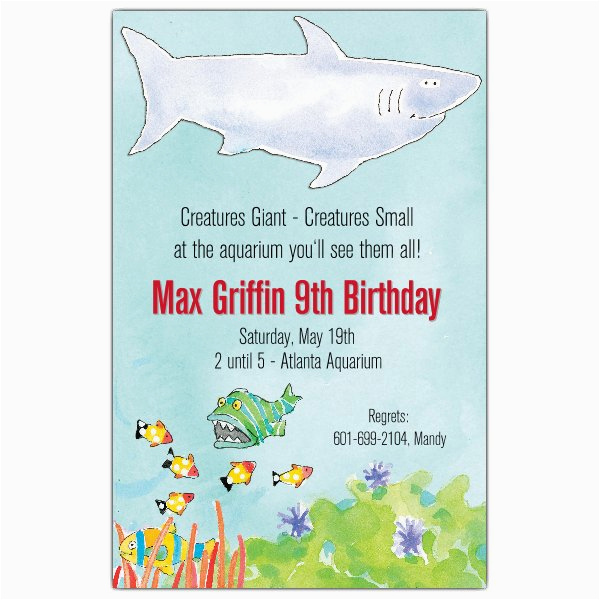 Aquarium Birthday Party Invitations Amazing Aquarium Birthday Invitations Paperstyle