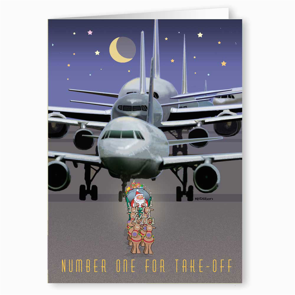 Aviation Birthday Cards Santa 39 S Airplane Greeting Cards Airplane Holiday Cards