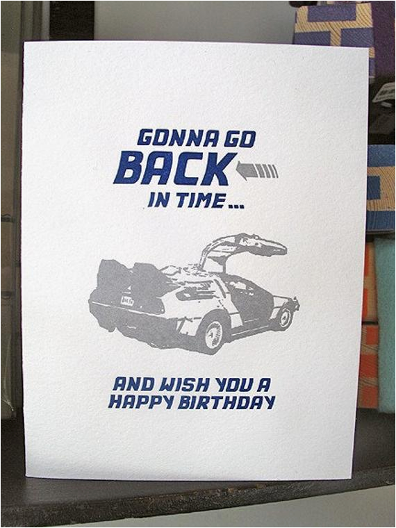 Back to the Future Birthday Card Back to the Future Belated Birthday Card