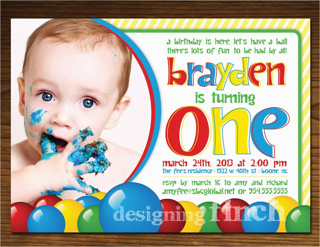 Ball themed Birthday Invitations Ball Pit Birthday Invitation Printable Customized 46