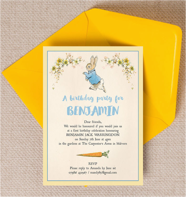 Beatrix Potter Birthday Invitations Beatrix Potter Peter Rabbit Party Invitation