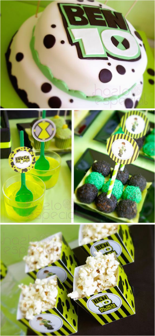 Ben 10 Birthday Decorations Kara 39 S Party Ideas Ben 10 Alien themed Birthday Party