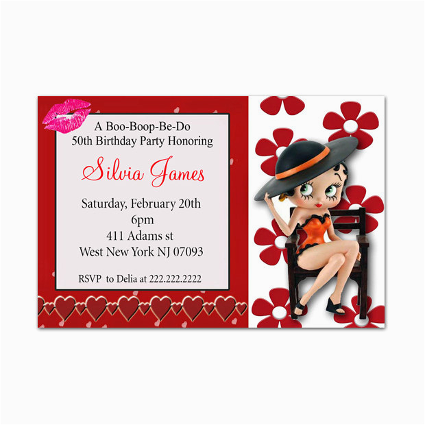 Betty Boop Birthday Invitations Betty Boop Birthday Party Invitation Printable