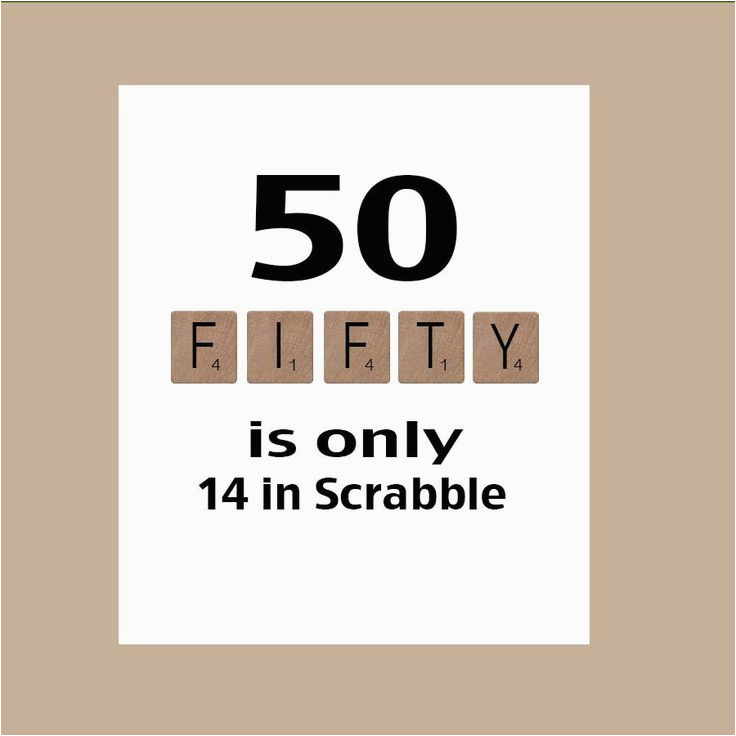 Big 50th Birthday Cards 50th Birthday Card Milestone Birthday Scrabble Birthday