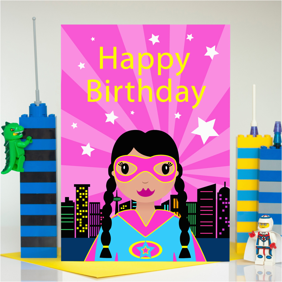 Big Birthday Cards In Stores Superhero Girl Large Birthday Card Colour their Day