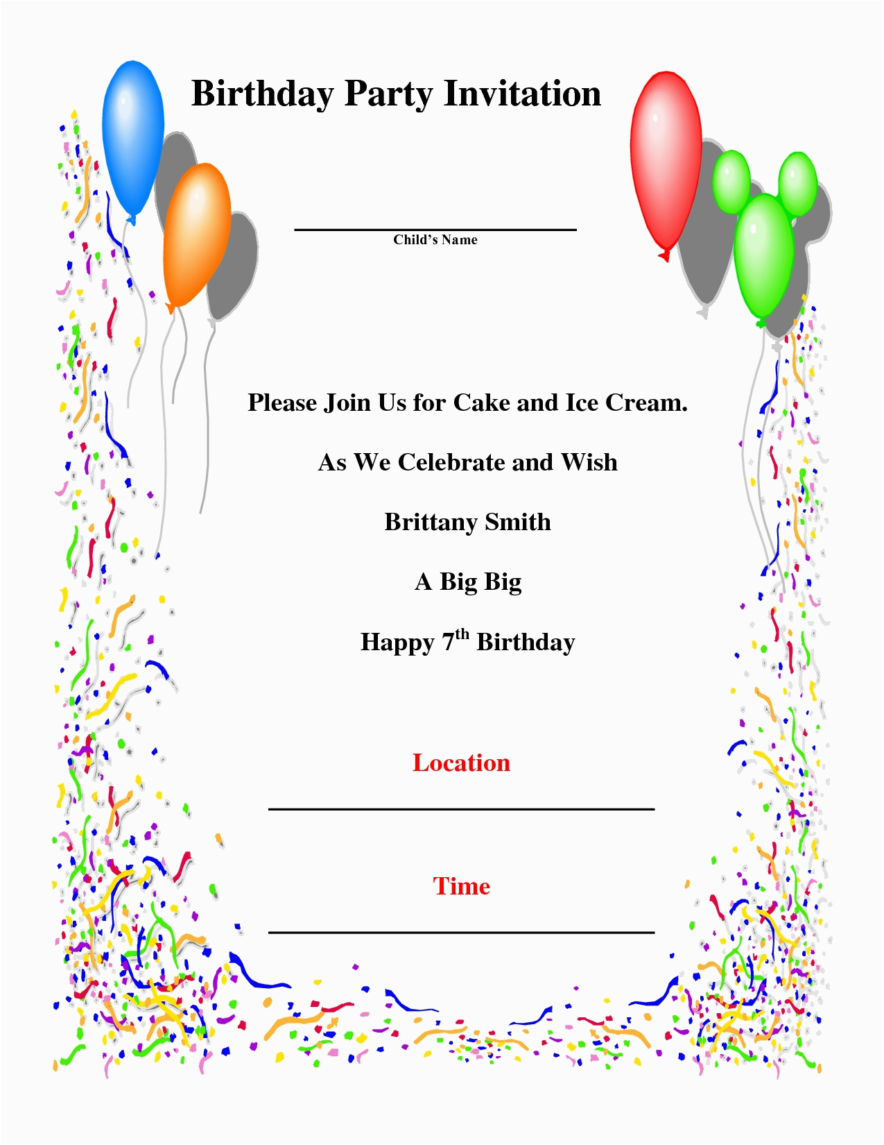 Birthday Bash Invitations Templates Invitations for Birthday Party Template Resume Builder