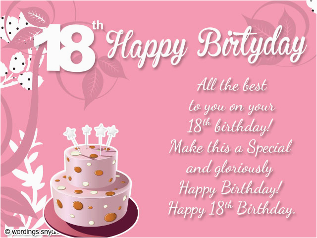 Birthday Card for 18 Year Old Daughter 18th Birthday Wishes Greeting and Messages Wordings and