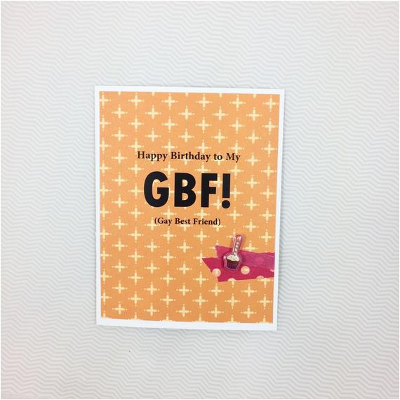 Birthday Card for Gay Friend Gay Best Friend Birthday Card