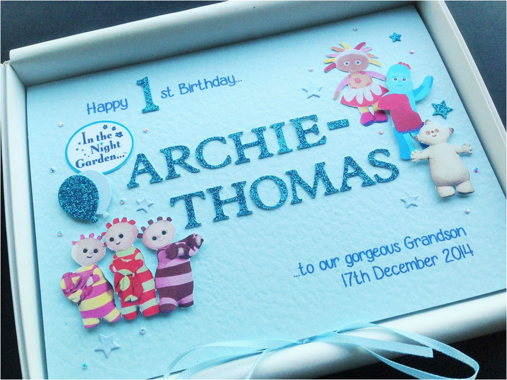 Birthday Card for Grandson 1st Birthday Personalised 1st First Birthday Card Grandson son Nephew