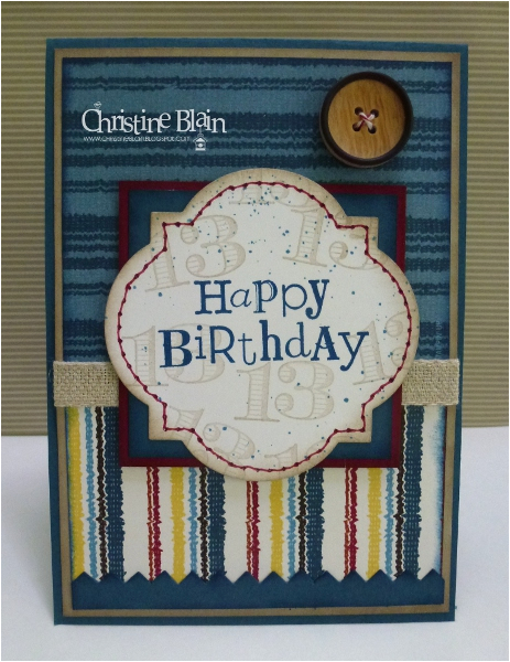 Birthday Card for Teenager Boy Happy Heart Cards Stb 6 Stampin 39 Up Teenage Boy