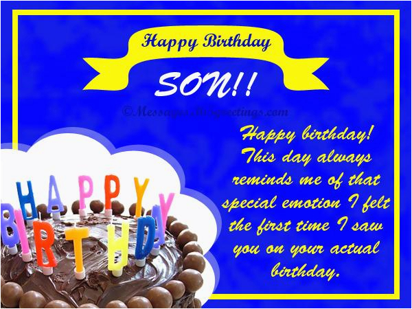 Birthday Card Messages for My son Birthday Wishes for son 365greetings Com