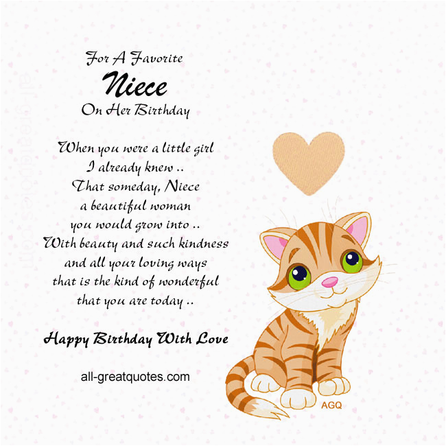 Birthday Card Verses for Niece Birthday Card for Niece Quotes Quotesgram