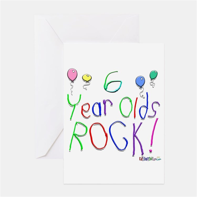 Birthday Cards for 6 Year Olds 6 Year Old Birthday Greeting Cards Thank You Cards and