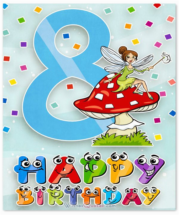 Birthday Cards for 8 Year Old Boy Happy 8th Birthday Wishes for 8 Year Old Boy or Girl