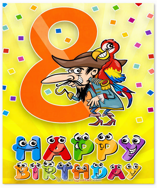 Birthday Cards for 8 Year Old Boy Happy 8th Birthday Wishes for 8 Year Old Boy or Girl
