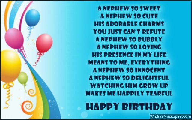 Birthday Cards for A Nephew Birthday Poems for Nephew Wishesmessages Com