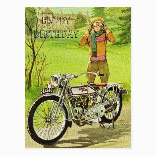 Birthday Cards for Motorcycle Riders Happy Birthday Motorcycle Cartes Postales Zazzle