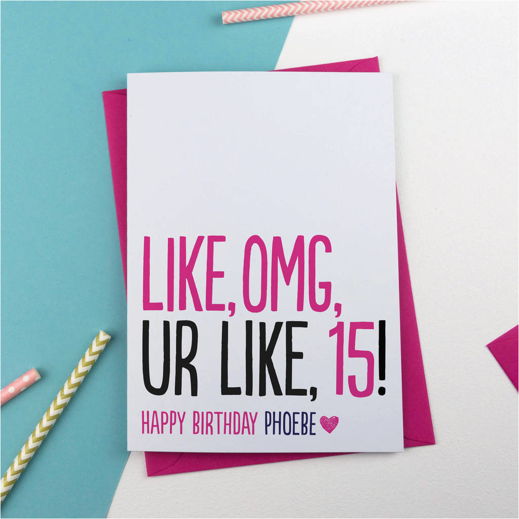 Birthday Cards For Teenager Teenager Birthday Card Personalised By A Is 