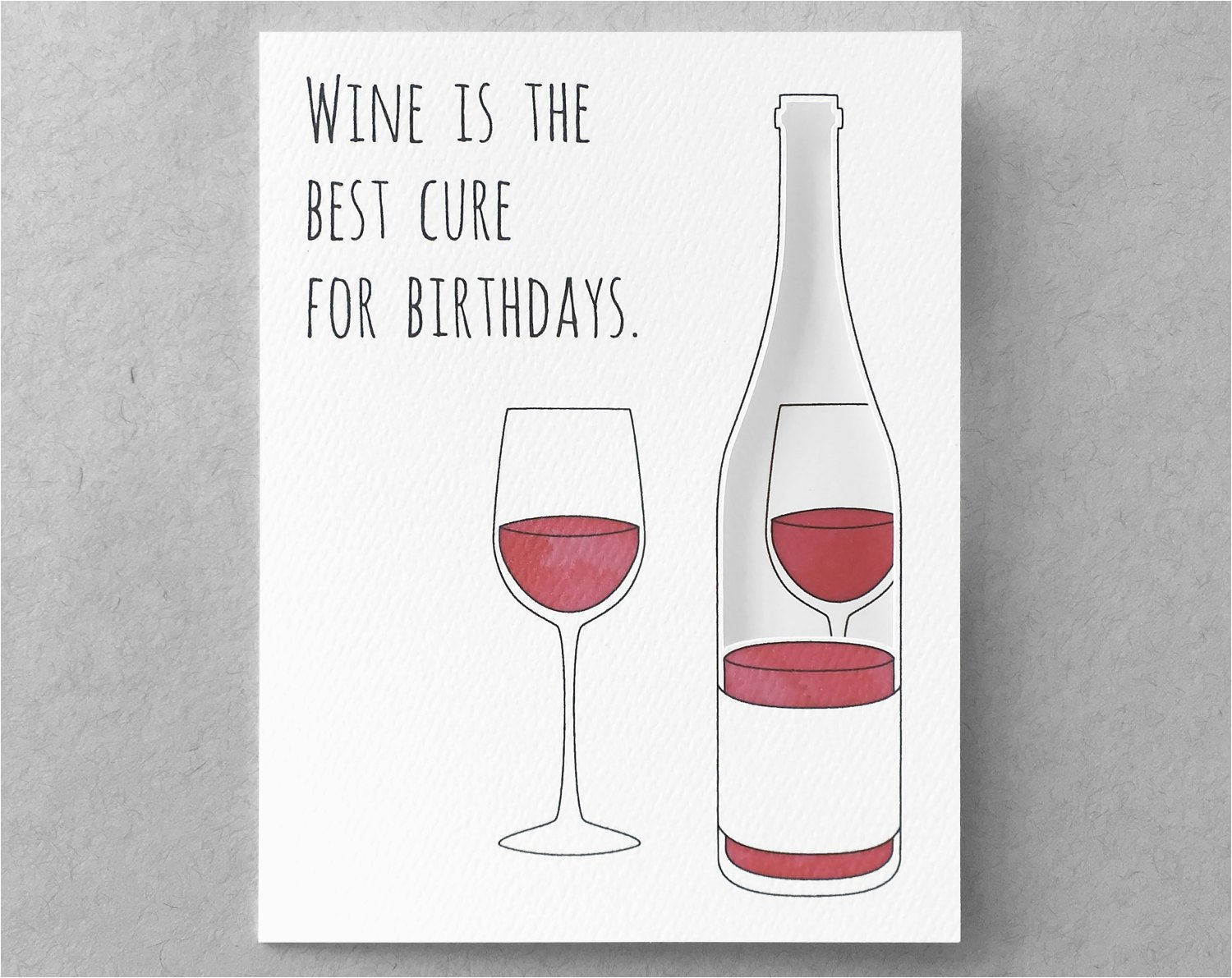 Birthday Cards with Wine Wine Birthday Card Funny Birthday Card Sister Birthday