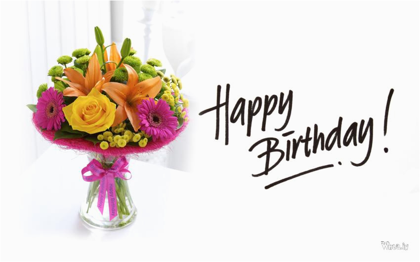 Birthday Flowers Buke Happy Birthday with Gift Of Buke Hd Wallpaper