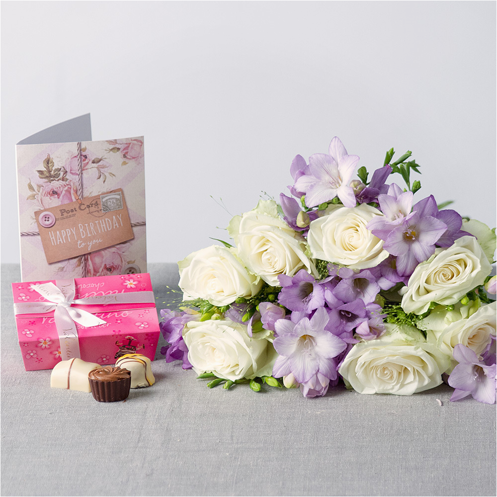 Birthday Flowers by Post Lilac Haze Birthday Gift Birthday Flowers by Post