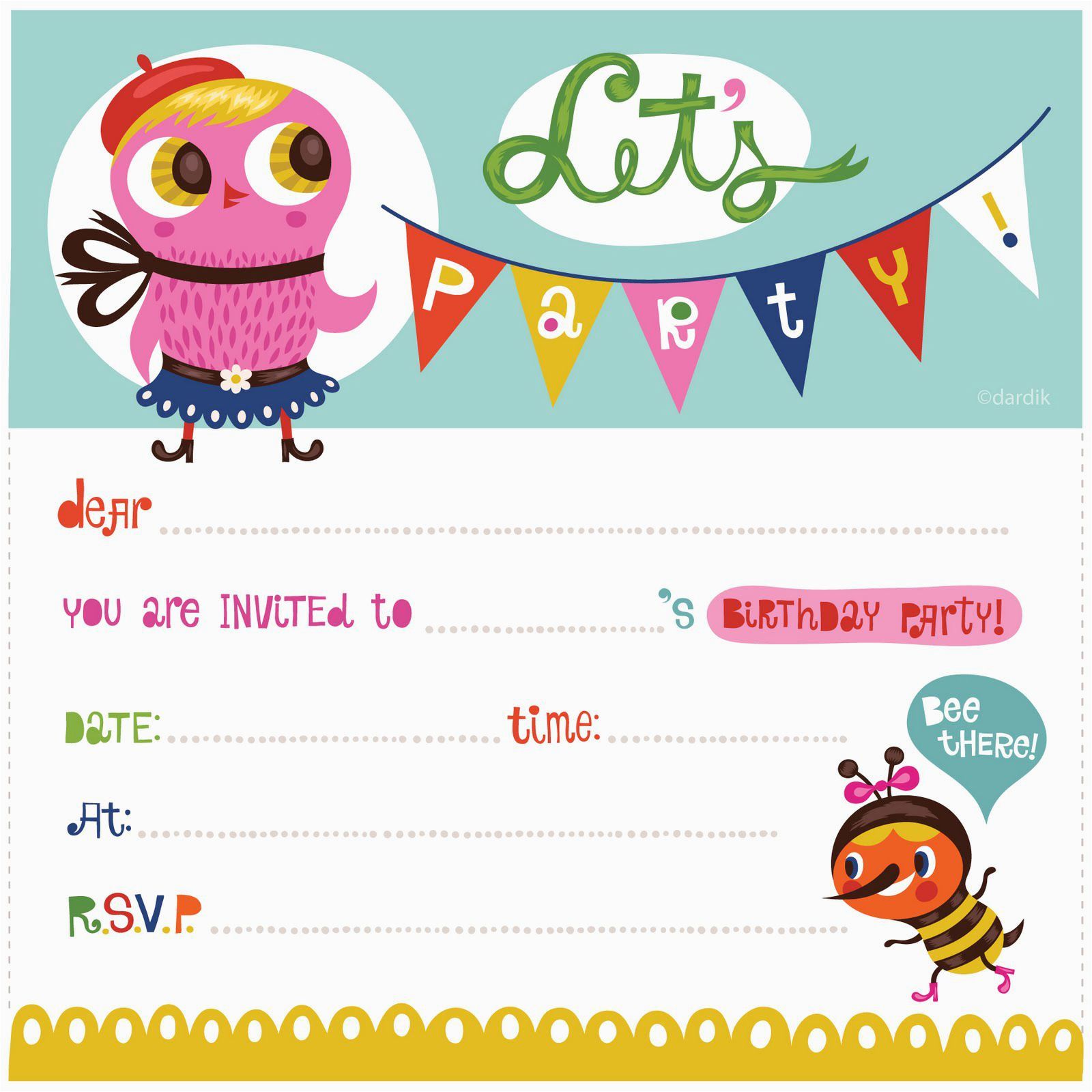 Birthday Invitation Maker Free Kids Birthday Invite Template Birthday Invitation Maker