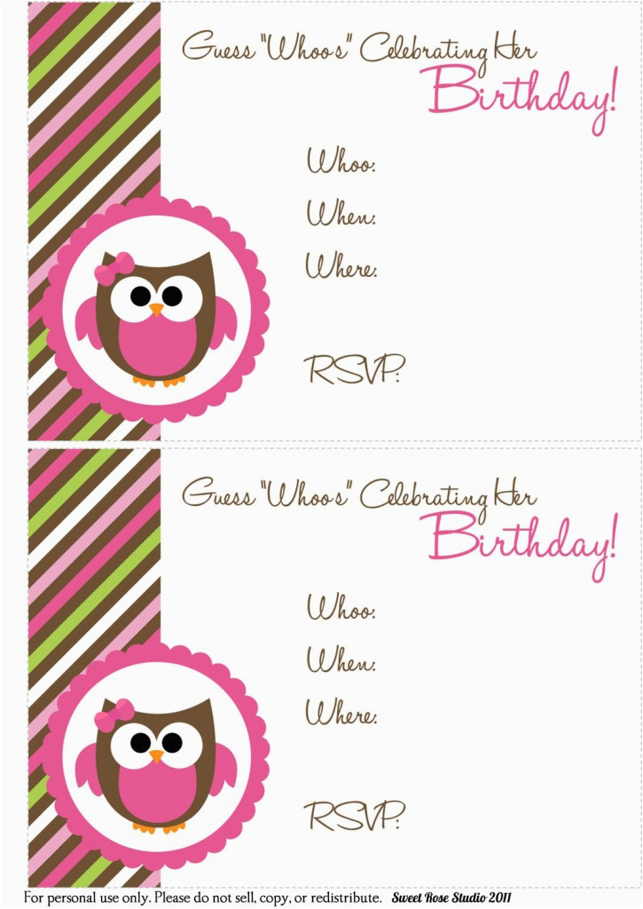 Birthday Invition 41 Printable Birthday Party Cards Invitations for Kids