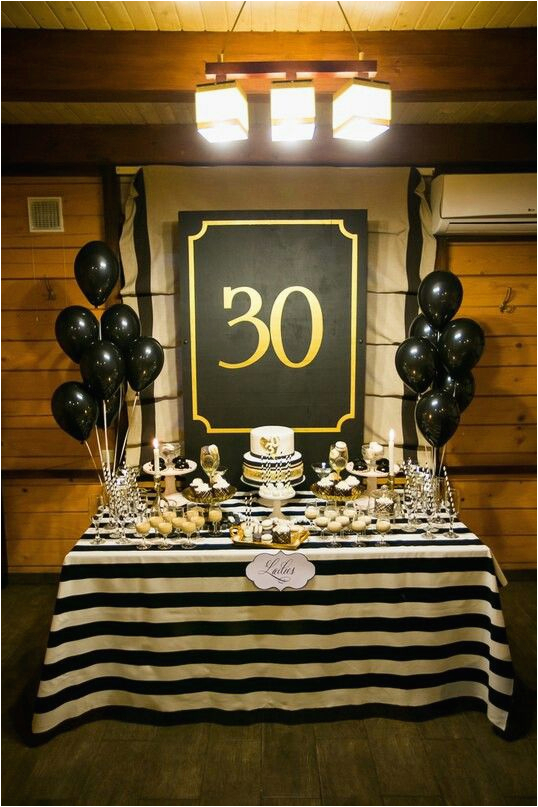 Black and Gold 30th Birthday Decorations 23 Cute Glam 30th Birthday Party Ideas for Girls Shelterness