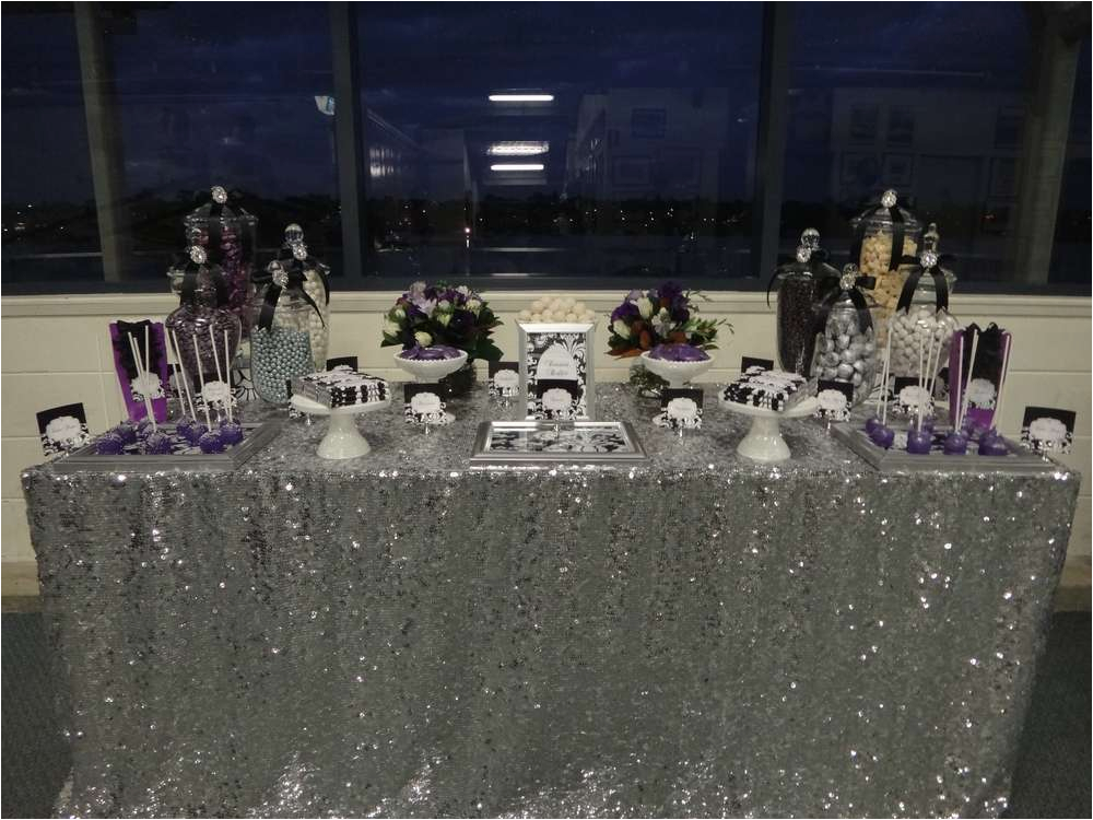 Black and Silver 21st Birthday Decorations Purple Black White and Silver Birthday Party Ideas