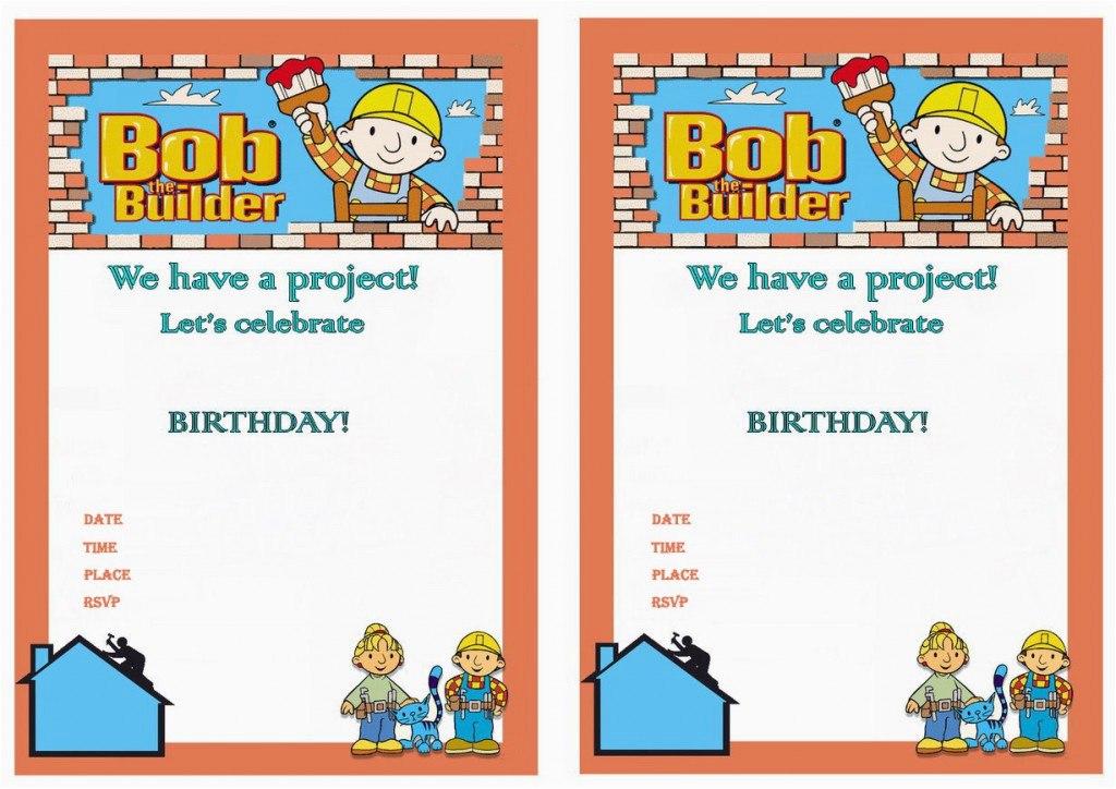 Bob the Builder Birthday Invitations Bob the Builder Birthday Invitations Birthday Printable