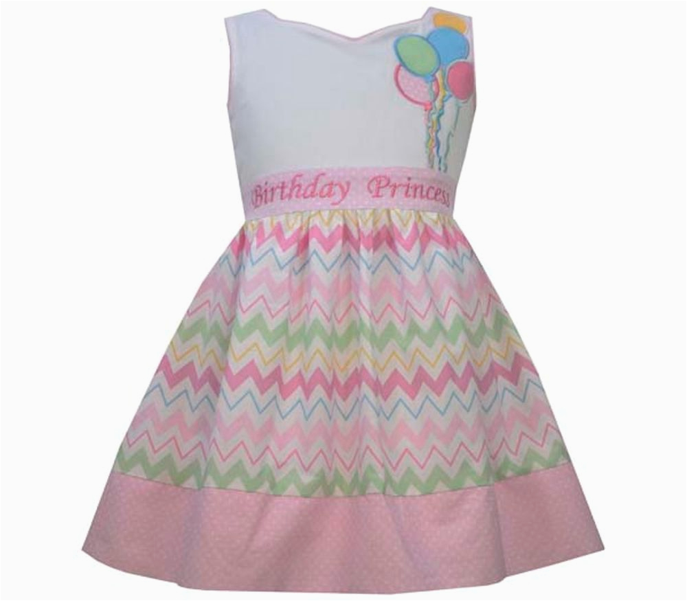 Bonnie Jean Birthday Dresses New Bonnie Jean Girls Princess Chevron Balloons Birthday