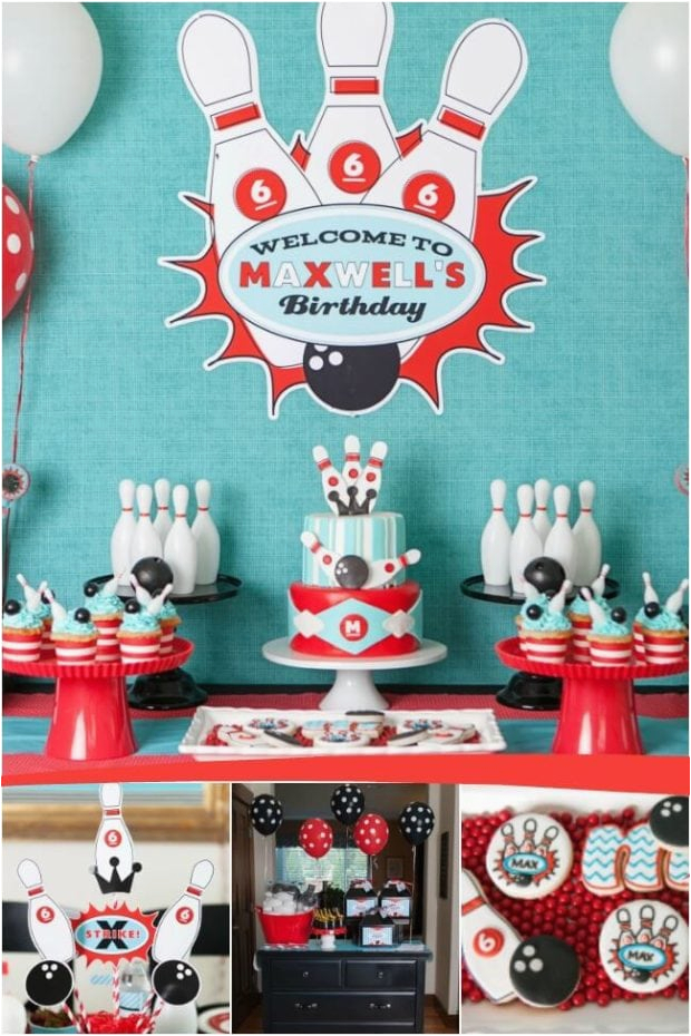 Bowling Birthday Party Decorations A Boy S Retro Bowling themed Birthday Party Spaceships Bowling Birthday Party Decorations A Boy S Retro Bowling themed Birthday Party Spaceships