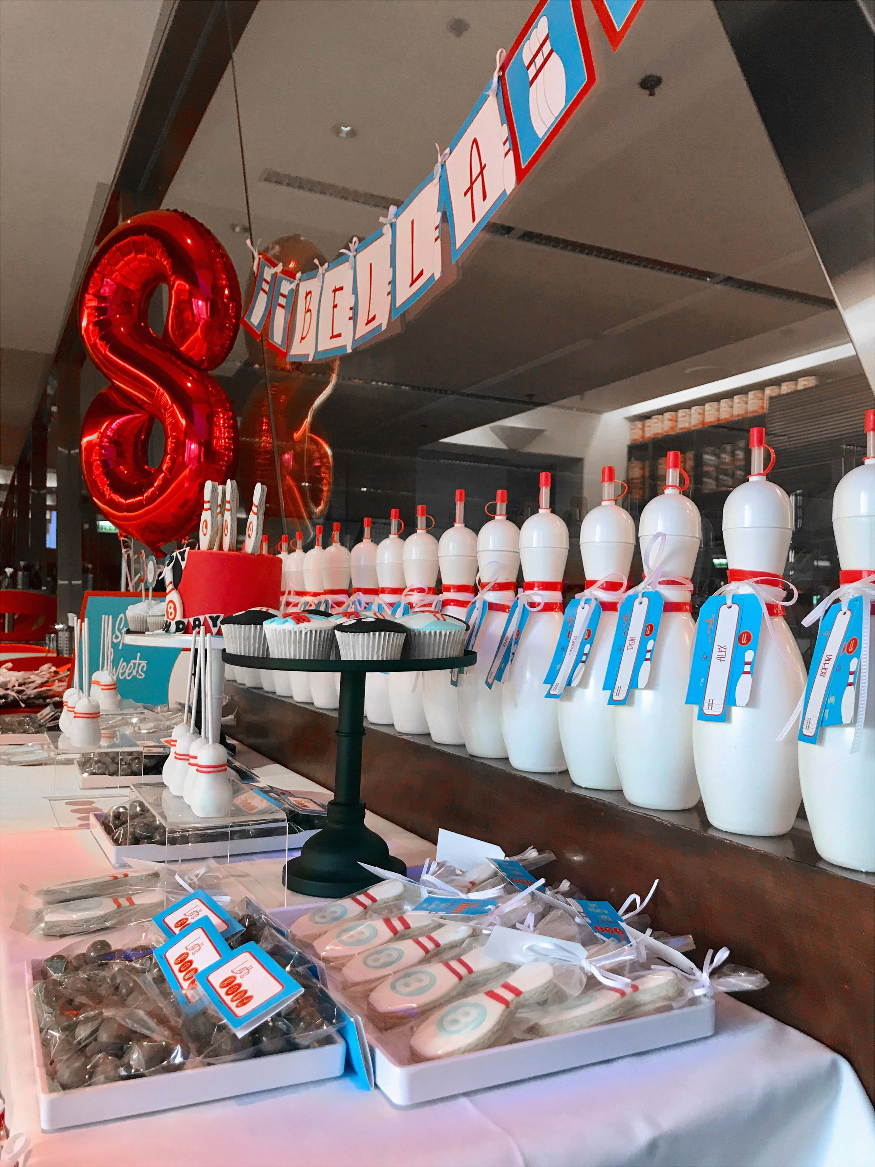 Bowling Birthday Party Decorations Bella 39 S 8th Bowling Birthday Party Bowling theme Party