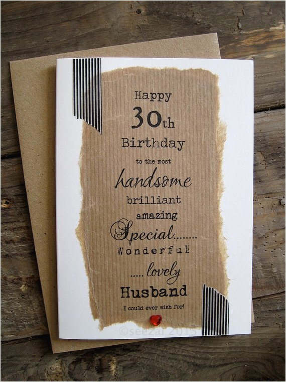 Boyfriend 30th Birthday Card 30th 40th 50th Birthday Card for Husband Boyfriend Wife